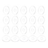 PATIKIL Nylon Flat Washers, 20 Pieces 0.16" ID 0.51" OD