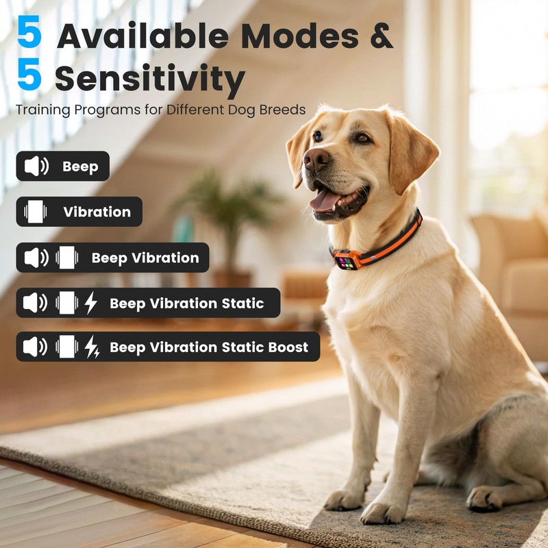 Dog Bark Collar for Small Medium Large Dogs 10-100lbs, Automatic