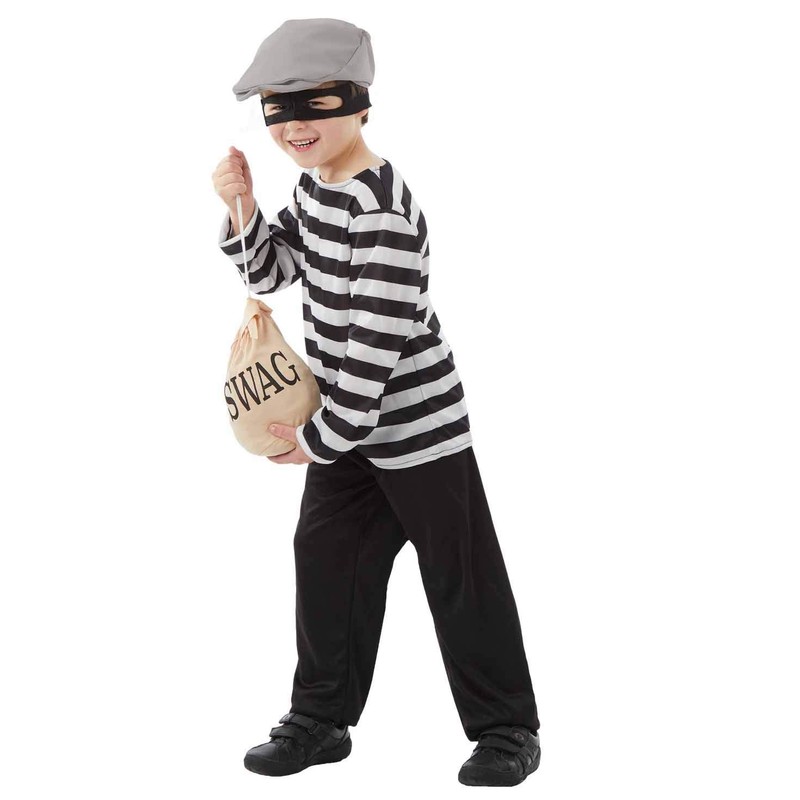 Fun Shack Robber Costume Kids, Kids Robber Costume, Thief Costume,