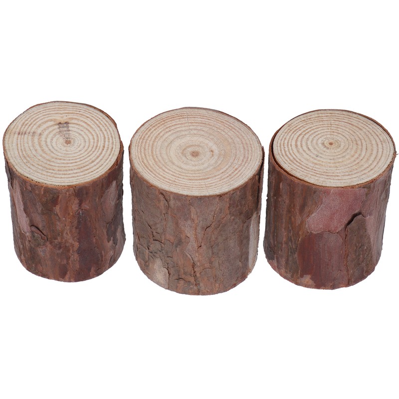 Wood Stakes Cylindrical Pine Log DIY Painting Material Flower Pot