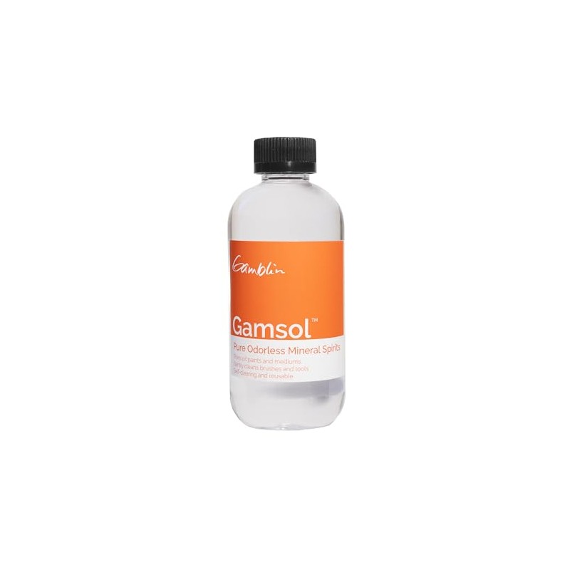 Gamblin Gamsol, Odorless Mineral Spirits for Oil Painting, 8.5 Fluid