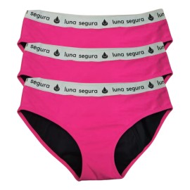 Luna Segura Calzones Menstruales Niña Abundante Pack De 3