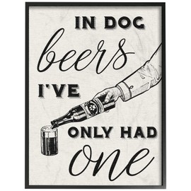 The Stupell Home Decor Collection in Dog Beers I've Only Had One Funny Black Framed Wall Art, 16 x 20, Multi-Color