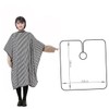Mikinona Salon Cape Waterproof Dacron Stripe Decor Hair Cutting Perming