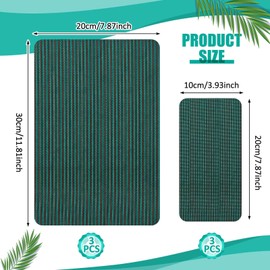 Amylove 12 Pcs Pool Safety Cover Patch Kit Swimming Pool Patch Repair Kit Self Adhesive Mesh for Inground Safety Cover, 12 x 8 Inch, 4 x 8 Inch (Green)