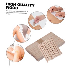 BIUDECO 400pcs Wax Sticks Applicator Kit Hair Removal Wax Strips for Smooth Facial Waxing Includes Bright Strips