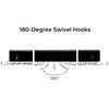 StorageWorks Tie Rack with 20 Hooks, 2-Pack Wall-Mounted Wooden Hangers
