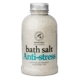 De-Stress Bath Salt 21.16 Oz w/Natural Rosemary & Juniper Oils - Natural Bath Sea Salts 600g - Best for Good Sleep - Relaxing - Calming - Body Care - Beauty - Aromatherapy