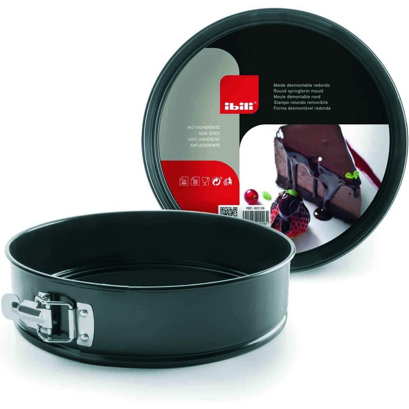Ibili Springform Set Moka 22 cm, rolled steel plate, Black,