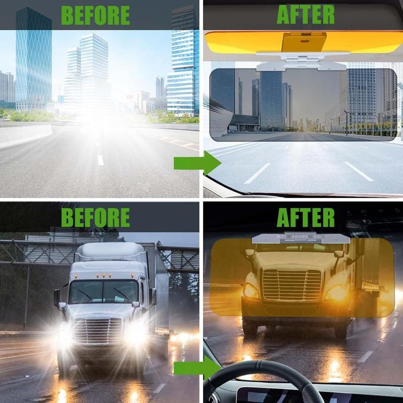 WSSGY Day and Night Anti-Glare Polarized Car Sun Visor Extender