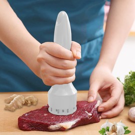 Meat Hammer, Stainless Steel Meat Tenderizer Needle Tool, for Steak, Chicken, Fish, Pork, White