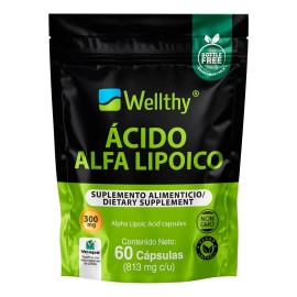 Wellthy Ácido Alfa Lipoico Con Curcuma 300mg 60caps Sabor Neutro