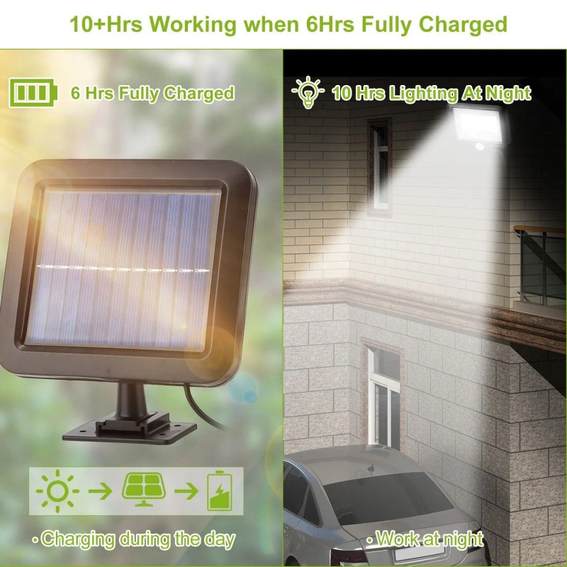 100 LED Solar Powered Wall Light Outdoor IP65 Waterproof Motion