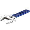 Wide Opening Stubby Adjustable Wrench Spanner with Short Handle Chrome
