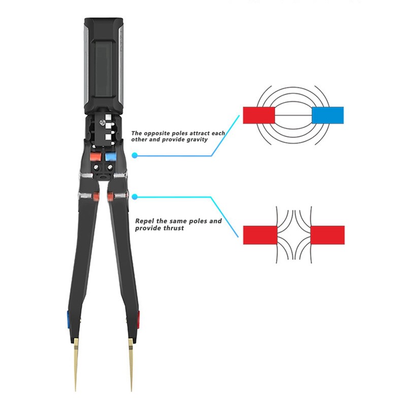 DT71 Mini Digital Smart Tweezers Handheld Bridge Measurement Components Signal