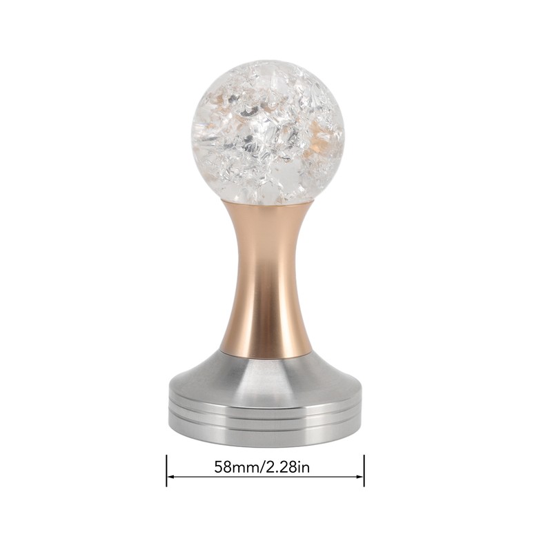 Crystal Ball Coffee Flat Tamper Stainless Steel Base Powder Hammer