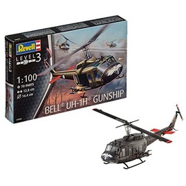 German Rebel 1/100 Bell UH-1H Gunship Plastic Model