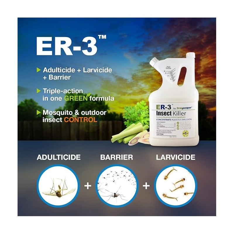 EcoVenger ER-3 Insect Killer Concentrate Professional 1 Liter/32 OZ