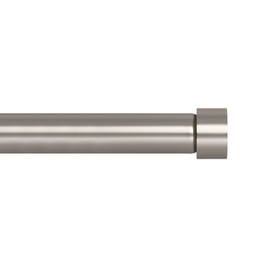 Ivilon Drapery Window Curtain Rod - End Cap Style Design 1 Inch Pole. 48 to 86 Inch Color Satin Nickel