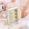 TOYANDONA Wooden Dollhouse Bookshelf Cabinet, 1:12 Scale Mini Bookcase Display