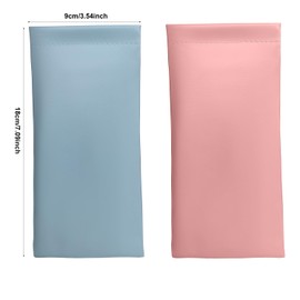 Arcjunys Glasses Case Soft Glasses Case Portable Glasses Case Glasses Case Men's Glasses Case Sunglasses Case Glasses Case Glasses Case Glasses Case Flat with Glasses Cleaning Cloth for Women Men Pack