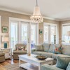 Wood Beaded Chandelier 3-Light Bohemia Pendant Light Fixture Farmhouse Round