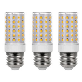 JKLcom Bombillas LED E26 de 10 W (equivalente a halógeno de 100 W) E26/E27 de casquillo medio, luz blanca cálida, 3000 K, luz LED de maíz para ventilador de techo, 66 LED 5730 SMD, no regulable, paquete de 3