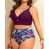 Daci Plus Size Two Piece Swimsuits - Women High Waisted