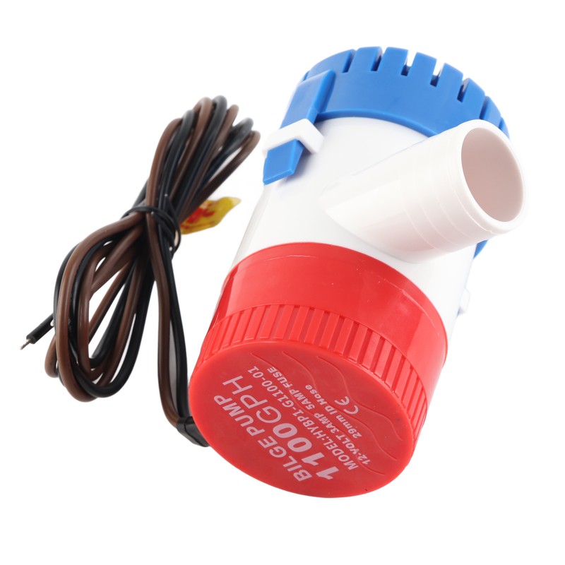 1100GPH 12V Submersible Bilge Pump Nonautomatic Marine Boat Water Pump