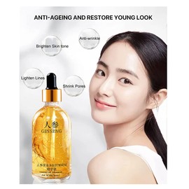 2Pcs Ginseng Polypeptide Anti-Ageing Essence, Ginseng Gold Polypeptide Anti-Ageing Essence, Ginseng Serum, for Tightening Sagging Skin Reduce Fine Lines (100 ml)