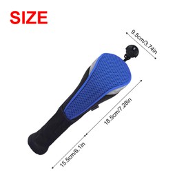 Andux 2pcs/Pack Long Neck Golf Hybrid Club Head Covers Interchangeable No. Tag CTMT-02 Blue