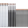 WOKOTO 15 PCS Nail Brushes For Nails 3 Style Acrylic