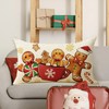 Christmas Gingerbread Man Lumbar Decorative Throw Pillow Cover 12 x