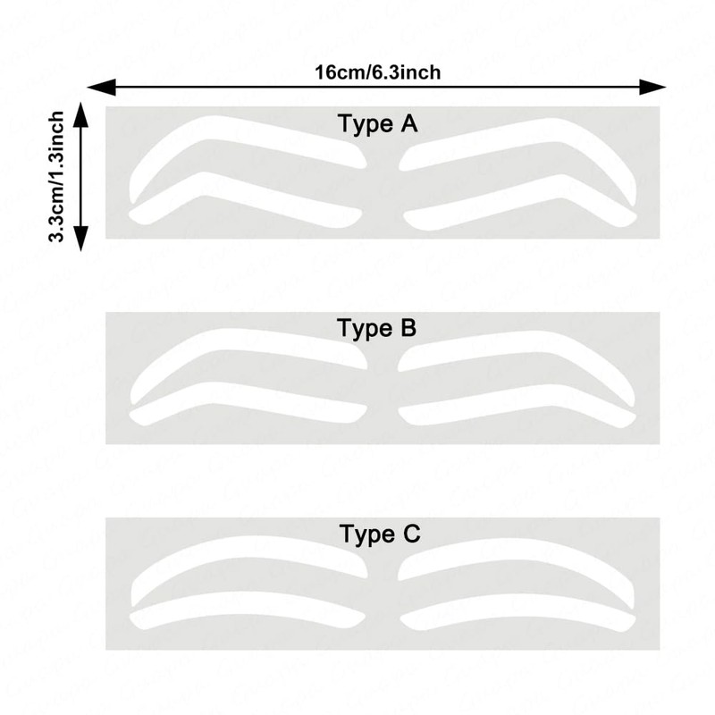 Disposable Eyebrow Tint Tape Microblading Eyebrow Auxiliary Stencil Sticker for
