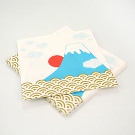 FRONTIA Designed Paper Napkins, Mt. Fuji, 3-Ply 10 pcs per 1 Pack, Fold Disposable Decorative Lunch Dinner Napkins, for Wedding Tea Bridal Baby Shower Tableware Party (6 Packs, Bulk Pack)