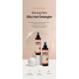 Shining Pet Silky Hair Detangler, Premium K Beauty pet Grooming Spray, Dog Detangler Spray, Pet Conditioner for Dogs & Puppies for Shiny Coats and Dematting, Tangle Remover for Doodle.