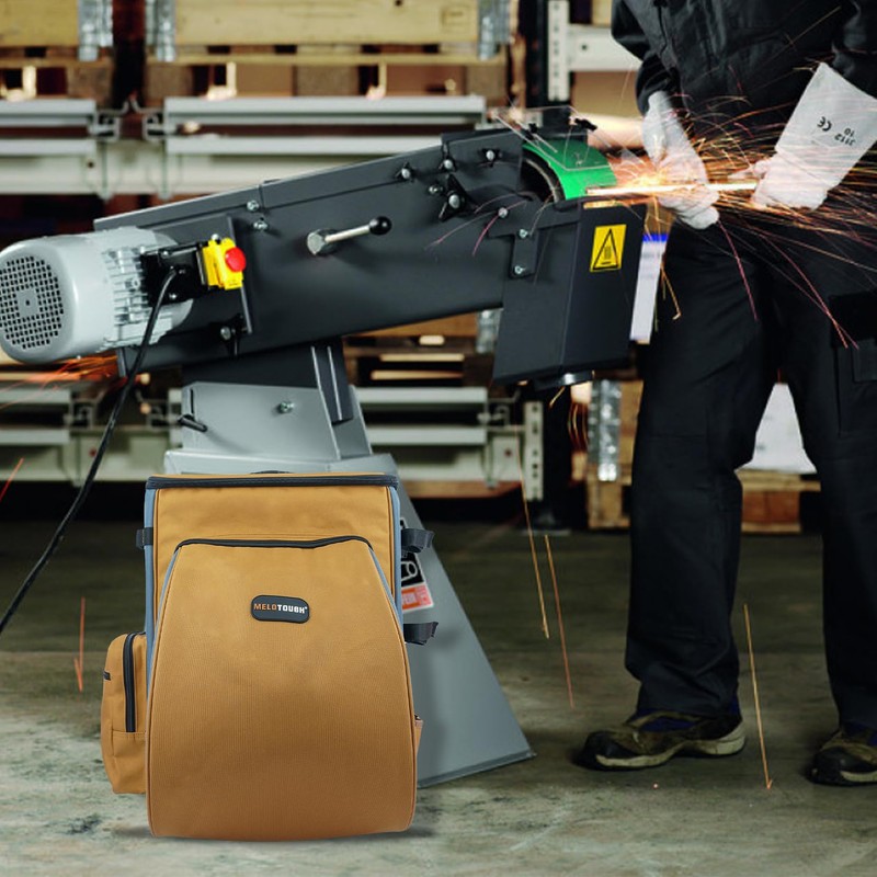 MELOTOUGH Welding Backpack for Tools and Helmet Welder Backpack Large