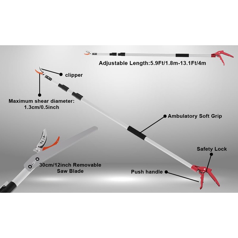 Quoddify 2 in 1 Tree Pruner & Pole Saws for