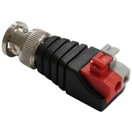 Lightning Parts, BNC Connector, Male Converter, Push Terminal, Push Type, One-Touch Connection, Pack of 2