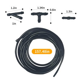 Car Windshield Washer Hose Kit, Windshield Washer Kit 13 Ft Universal Washer Fluid Hose With 30 Hose Connectors, Universal For Most Car Windshield Washer Tubing