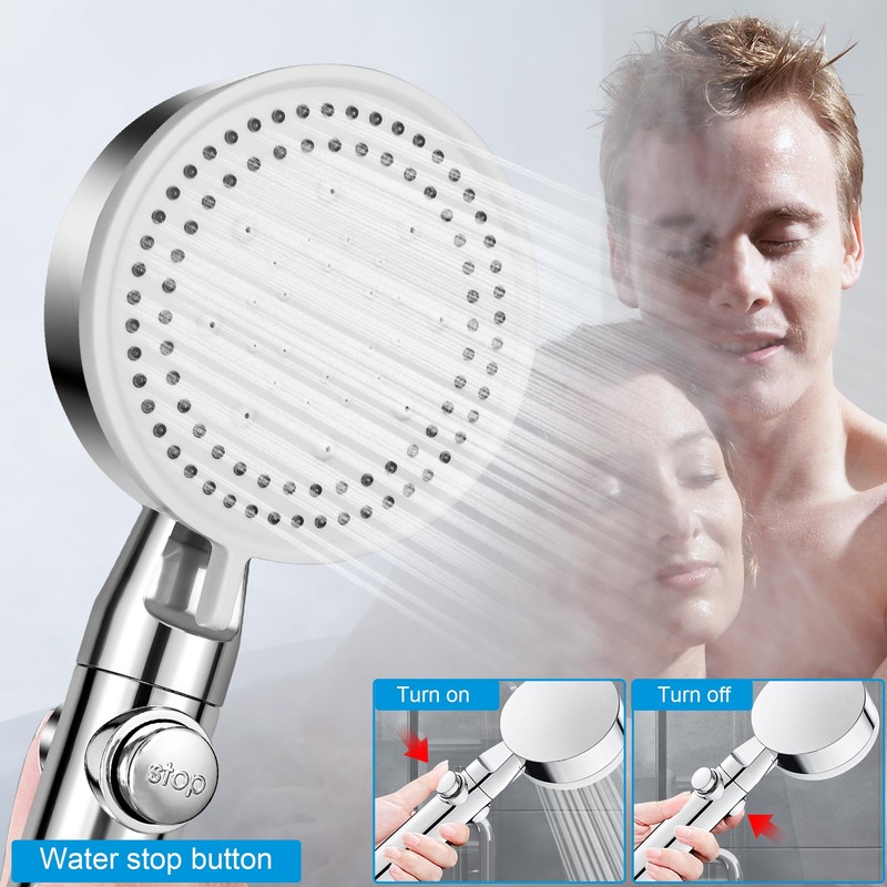 Shower Head and Hose, 5 Mode Water Saving Shower Heads