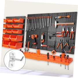 TEHAUX Storage Hole Hooks Square Storage Hook Display Hooks Pegboard Hooks 12 Pcs Kit