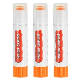 PATIKIL Solid Tempera Paints 3 Pcs Washable Quick Drying Paint Stick Artist Beginner Art Supplies Orange