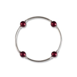 Made As Intended the Blessing Bracelet - 8mm Bordeaux Pearls, Regular Size