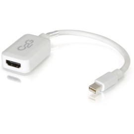 UD_C2G 8in Mini DisplayPort to HDMI Adapter-Thunderbolt to HDMI Converter-White