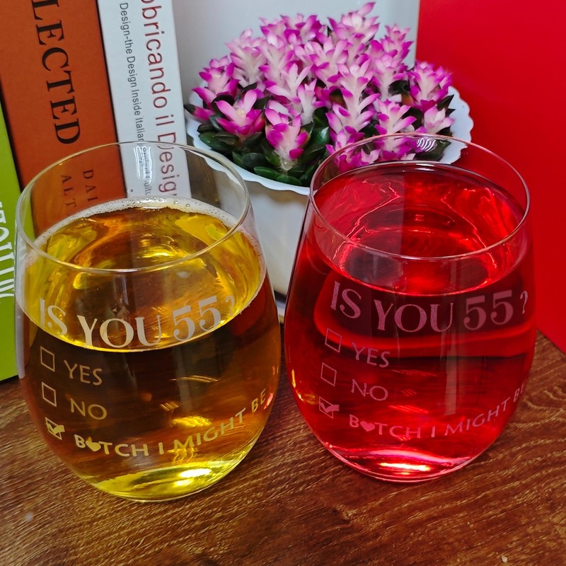 1971 55th Birthday Gifts Wine Glass for Women Her with