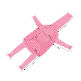 Baby Bath Net, Baby Bath Pad, Bath Insert Baby with Mesh Adjustable, Baby Bath Mat Non-Slip with Safety Belt, Baby Bath Net, Baby Bath Mat for Newborns, Toddlers (Pink)