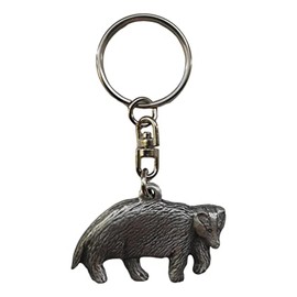 Badger pewter metal keyring