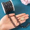 Crafans 5 Meters Aluminium Curb Chains Black Twisted Extender Chains