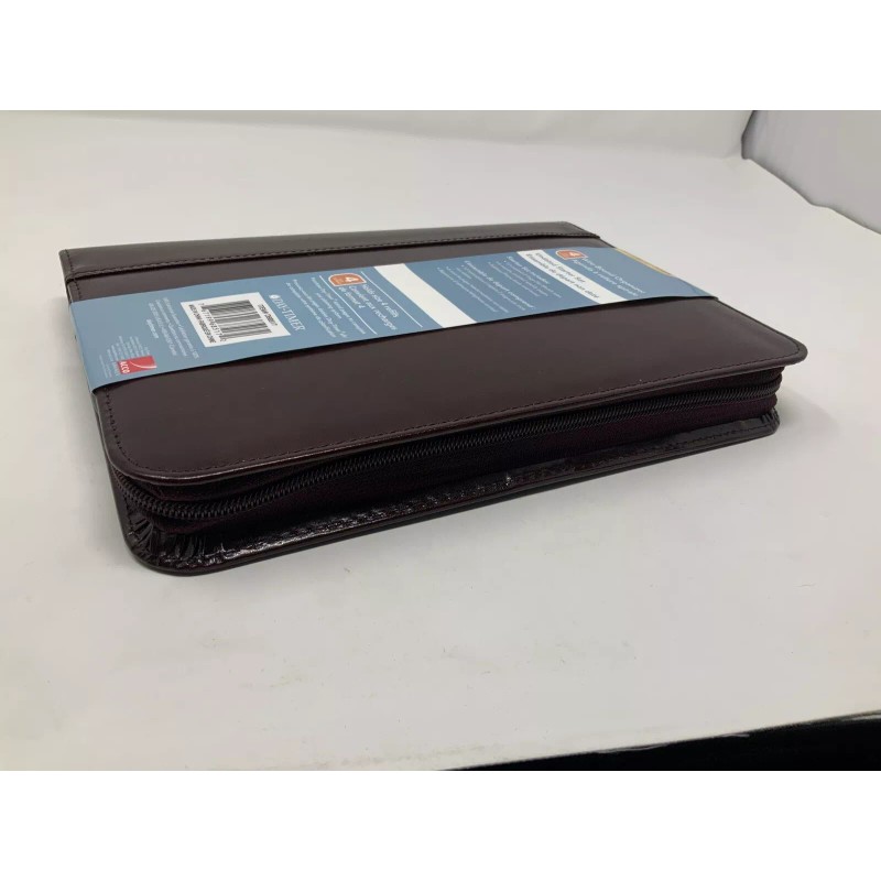 Day-Timer Wire-Bound Leather Organizer System Agenda Burgundy #D68517